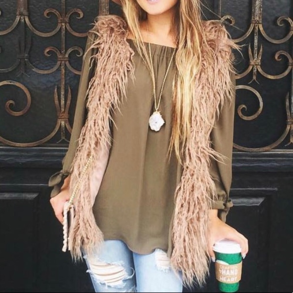 Faux fur vest!